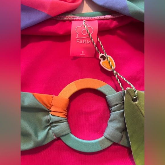 NWT FARM Rio Plaid Cut-Out One-Piece Swimsuit – Size Small - Picture 3 of 5